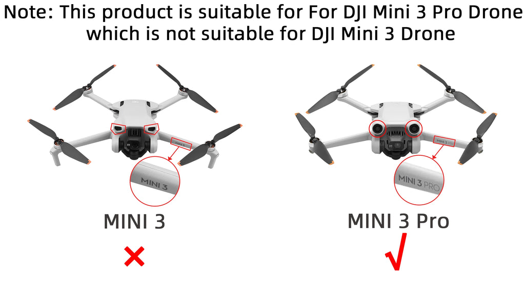 BRDRC Lens Cap for DJI Mini 3 Pro Drone Protective Gimbal Lock Cover Camera Guard Anti-Scratch Protector Props fixer Accessory