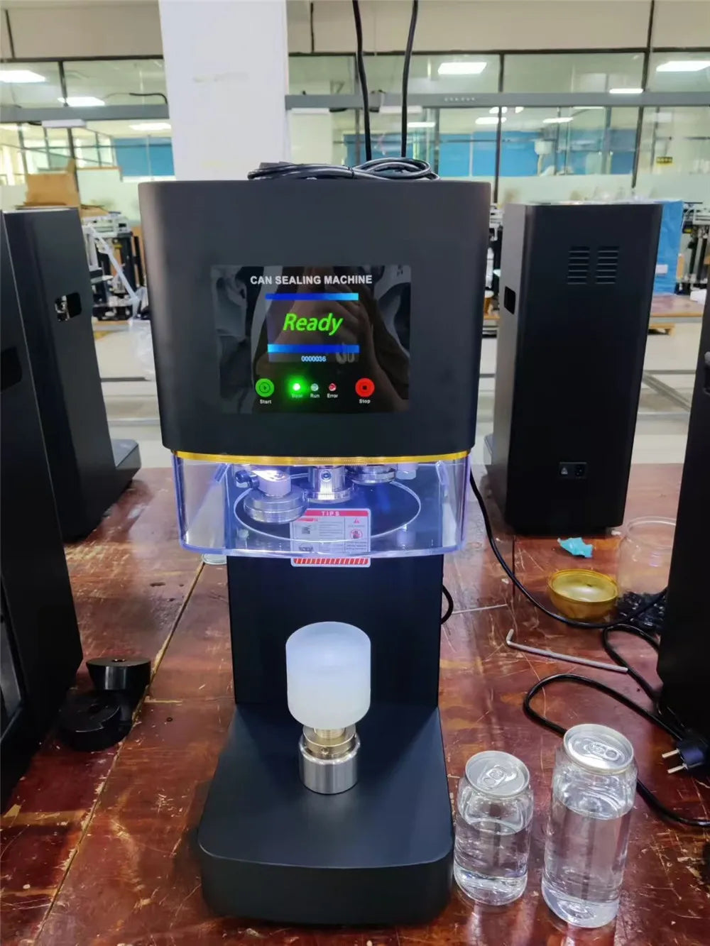 Automatic Juice Cup Drinks Sealing Machine Can Sealing Machine Jar Sealing Machine Non Rotary Plastic Tin Jar Beer Cans Seamer