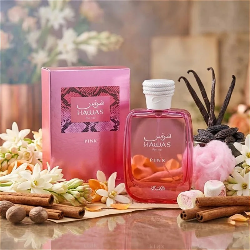HAWAS 100ML Unisex Eau De Parfum Long Lasting Arabic Perfume Fruity Floral Woody Fresh Sweet Luxury Fragrance Collection