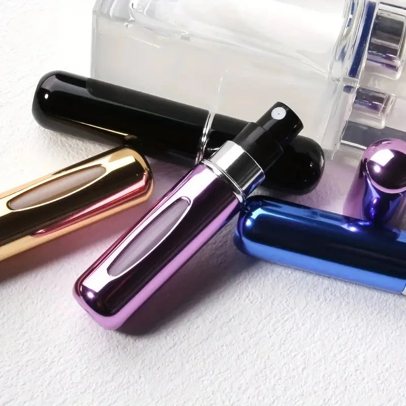 5Pcs 5ml Spray Scent Pump Perfume Bottle Refillable Spray Atomizer Bottle Mini Travel Empty Cosmetic Containers