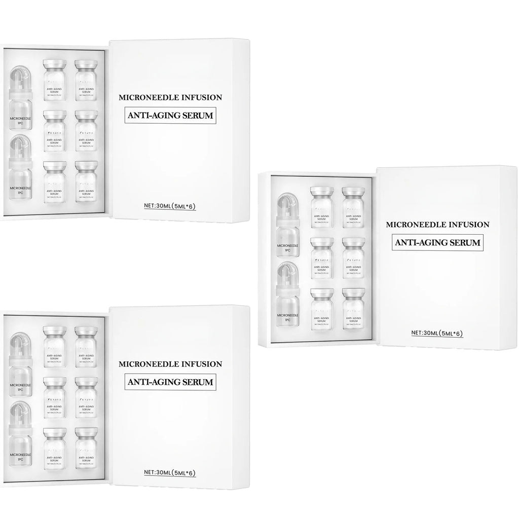 Korean Micro‑Molecule Anti‑Aging Serum Kit Collagen & Hyaluronic Acid Anti‑Wrinkle Firming Pore Refining Hydrating Facial Care