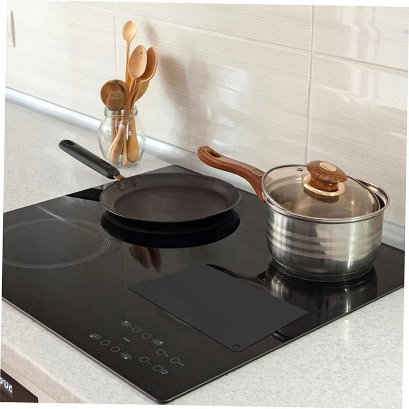 5pcs Induction Cooktop Protector Set Heat Resistant Electromagnetic Stove Protection Rectangular Round Mat Kitchen Accessories