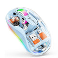 New HXSJ M333 Transparent Mouse Wireless Three-mode Magnetic Suction Mute Rechargeable Mouse For Tablet PC Notebook