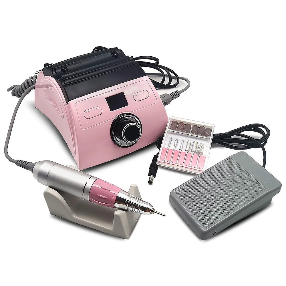 Professional Nail Drill Machine 35000RPM Manicure Machine Apparatus for Pedicure Kits Electric Nails File with Cutter Nail Tools