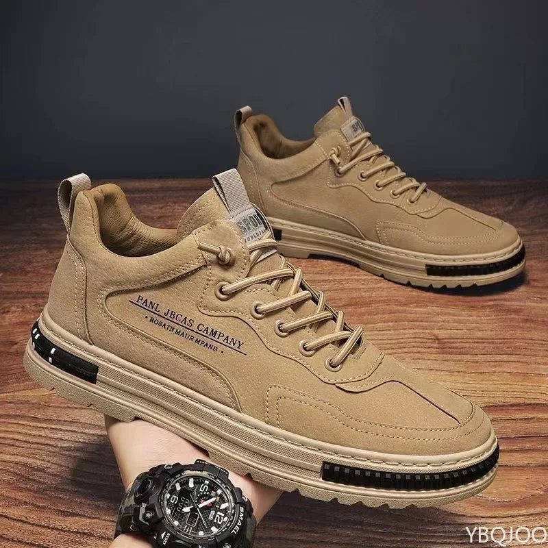 Men's shoes in autumn breathable anti slip waterproof wear-resistant work shoes thick soled simple comfortable board shoes