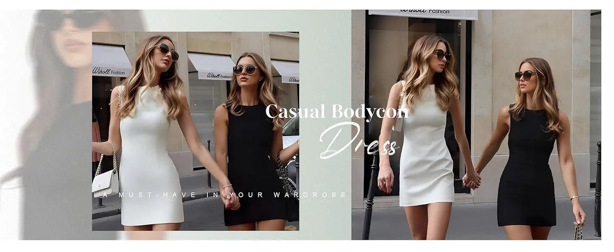Women's Summer Sleeveless Boat Neck Mini Dress Slim Fit Party Club Bodycon Dresses