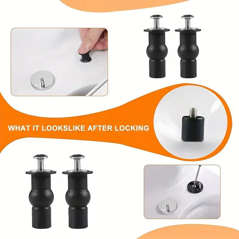 2/4pcs Expansion Screw Toilet Seat Top Fix Seat Hinge Hole Fixings Well Nut Screw Rubber Back To Wall Toilet Cover Accessories