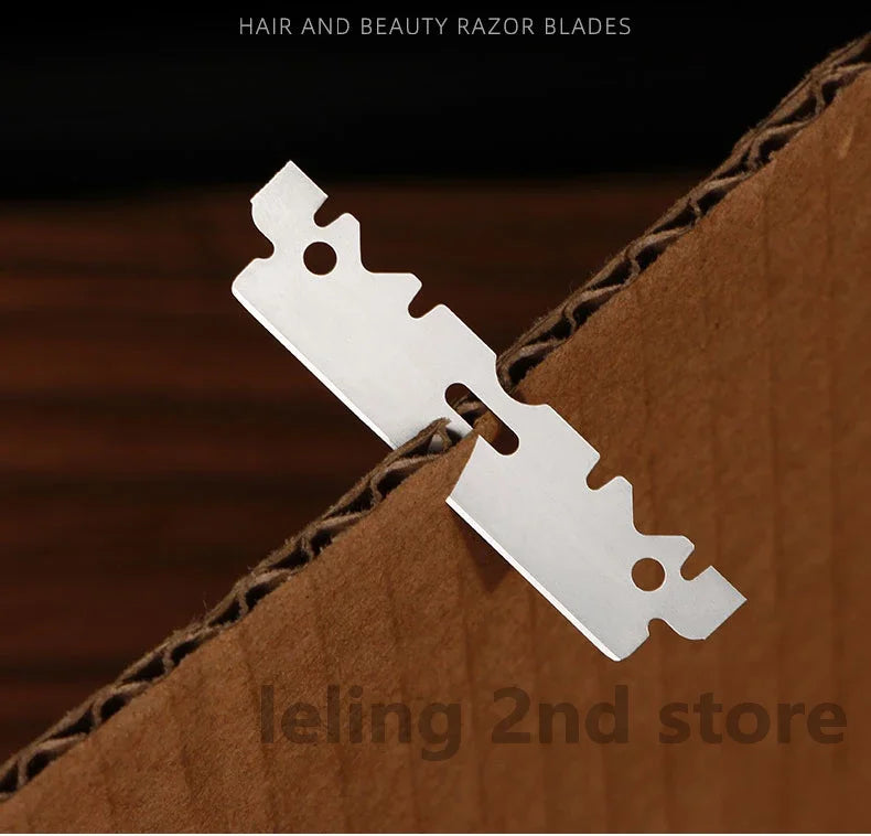 wooden trimmer manual shaver professional straight edge stainless steel sharp barber razor folding shaving blade shave beard cut