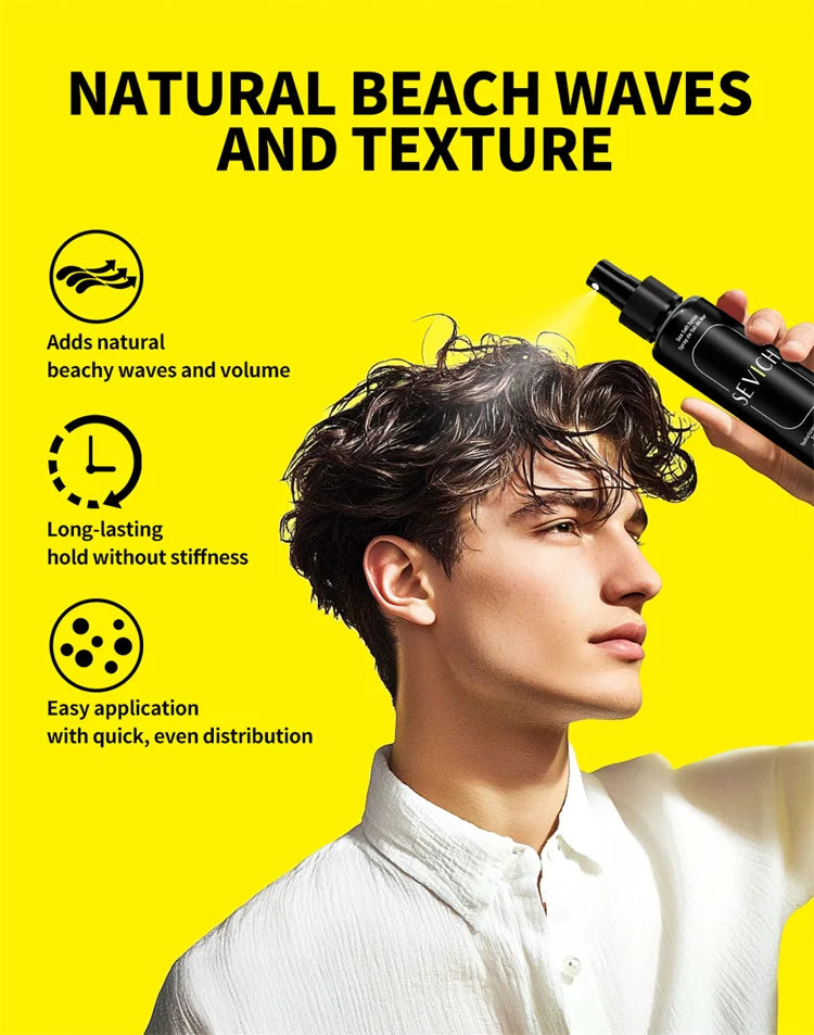 100ml Natural Sea Salt Spray for Men Salt Water Hair Mist Hair Volumizing Thickness Wave Curls Seasalt Hair Spray Styling Mist