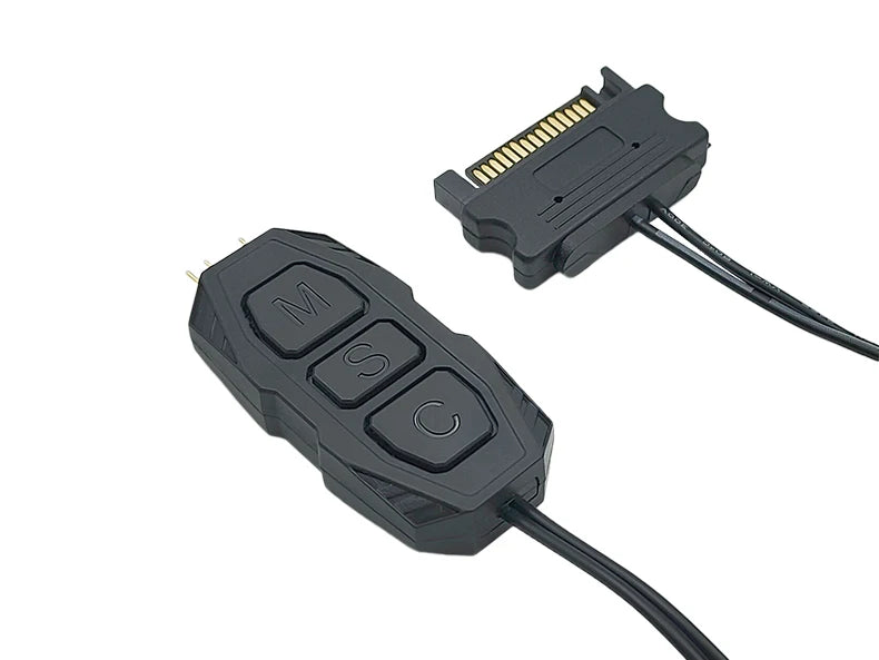 ARGB 5V 3Pin Controller To SATA RGB Remote Mini Controller HUB Adapter RGB Remote Controller for PC Fan Cooling Fan Light Strip