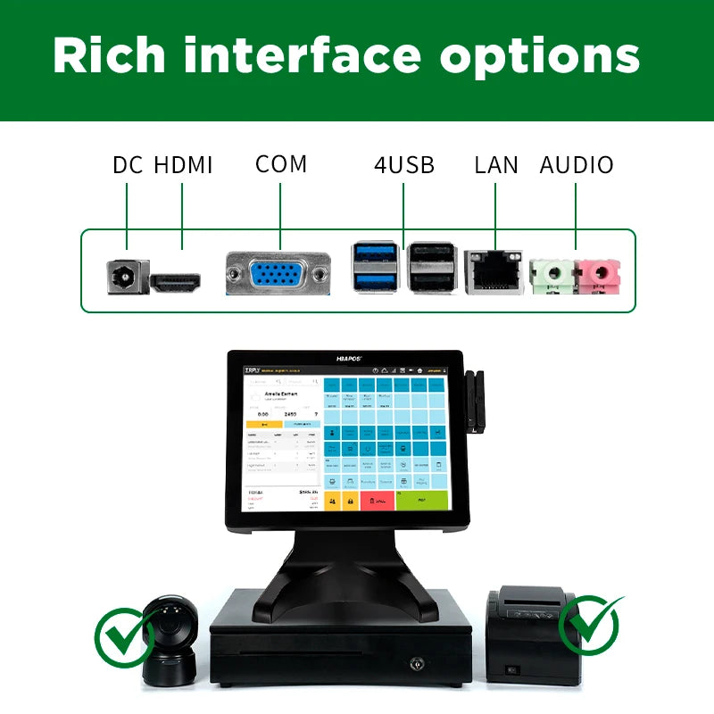 ATV&UTVHBAPS All-in-One POS Cash Register for Retail Stores POS System