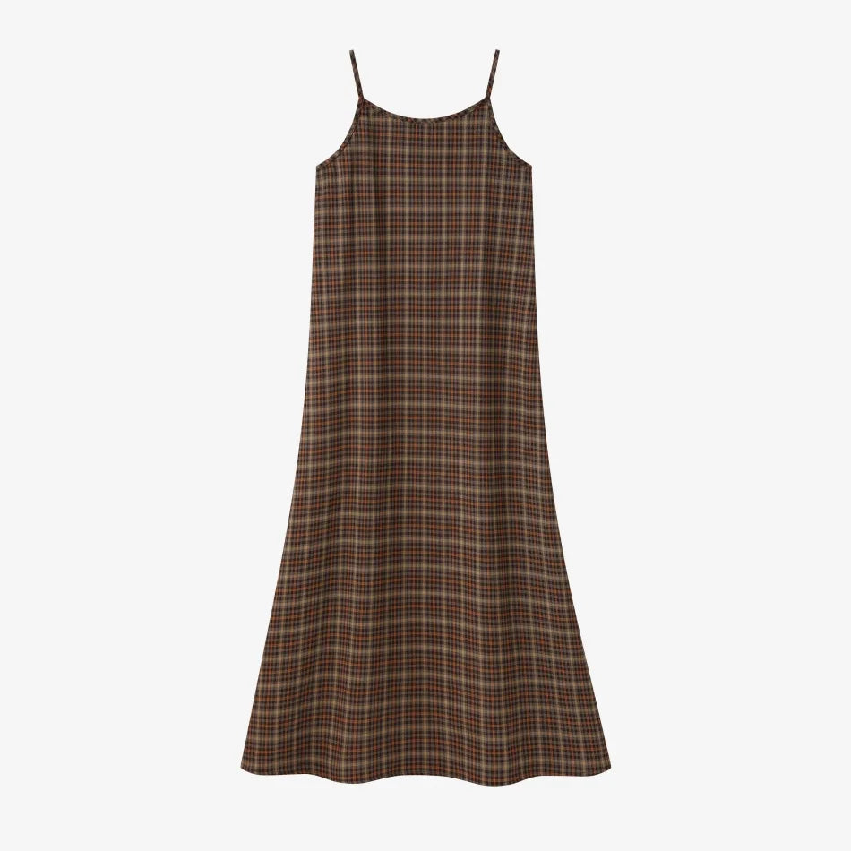 AS AW26 Fashion Plaid slip dress match knit wide-rib cardigan Knit mockneck top woman clothes
