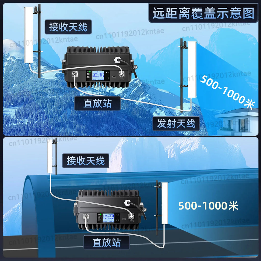 High-power 4g/5g cell phone signal booster amplifier compatible with china mobilechina unicom, and china telecom (tri-network)