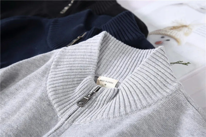 100% pure cotton Knit Autumn Winter 2025 Men's Stretchable Warm Knit Cardigan, Daily Commute Sweater.