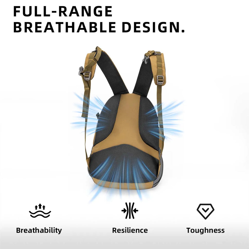 Outdoor Hiking Mountaineering Bag for Women, Lightweight Waterproof Ultra-Light Small Backpack 22 Liters Travel Climbing Lightweight Backpack for Junior High School Students and College Students