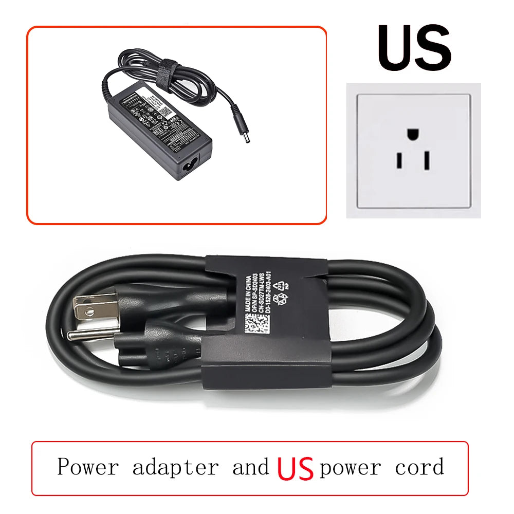 19.5V 3.34A 65W AC Adapter Charger for Dell Latitude 15-3000 3550 3560 HA65NS5-00 LA65NM130 LA65NS1-00 LA65NS2-01
