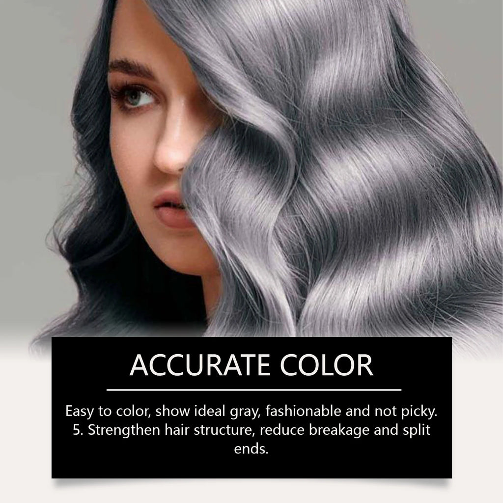 Silver Hair Spray Metallic Texture Hairstyle Customization Long Lasting Color Even Coloring Plant Formula Antioxidant Hair Dye