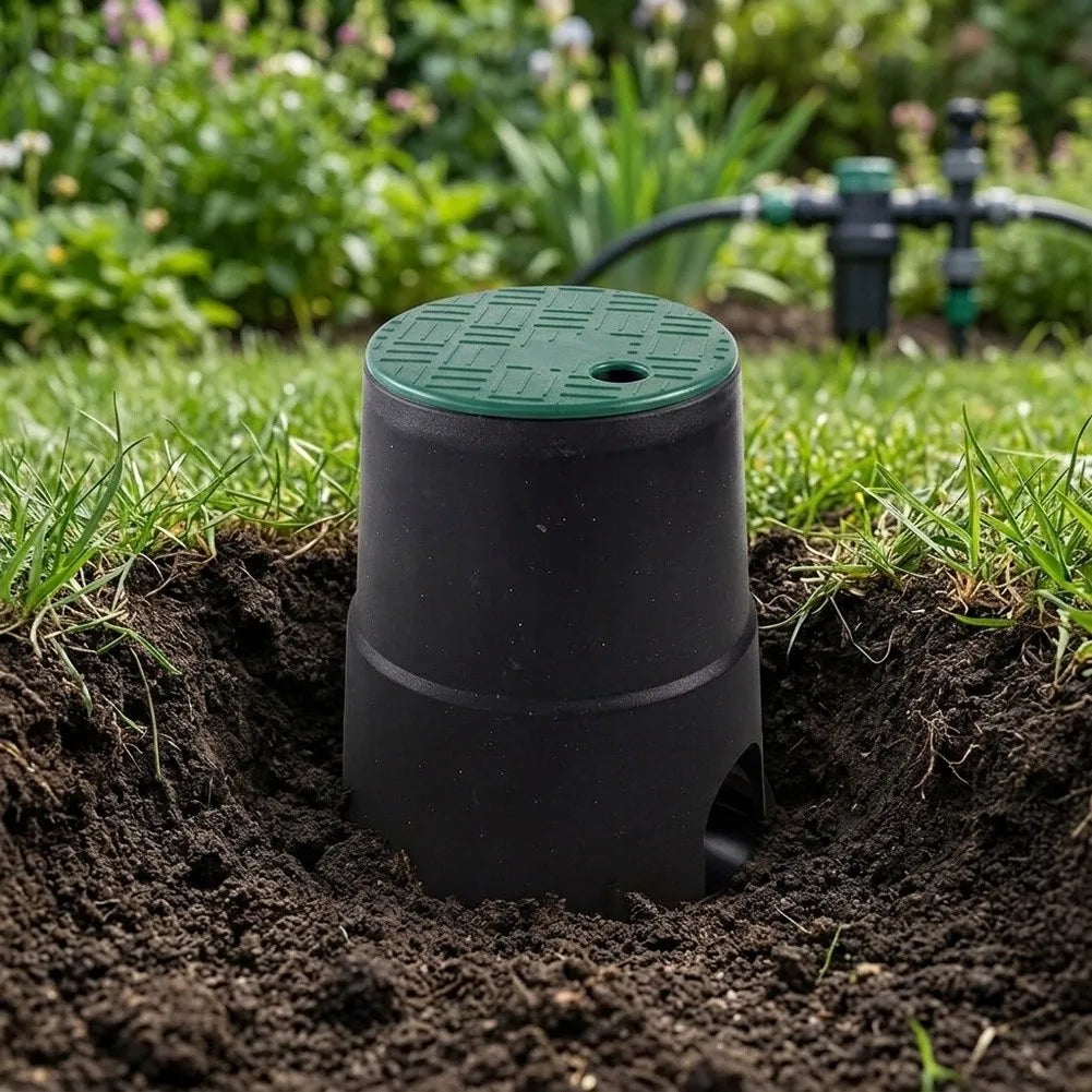 6-inch Landscape Valve Lid Accessing Underground Components Landscape Irrigation Green Plastic Lid Lightweight Design