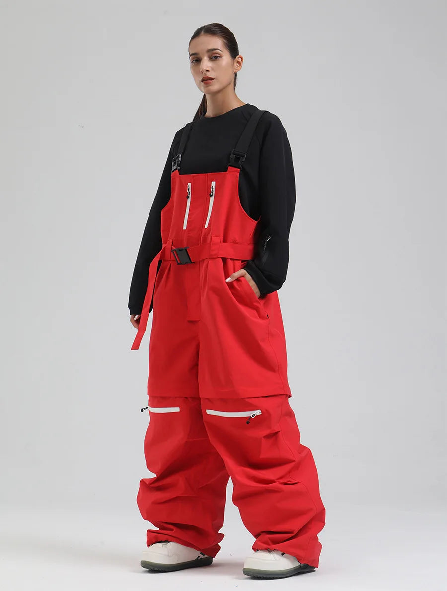 GSOU New Hip-hop Couple Snow Cargo Pants Woman Snowboard Clothing Loose Skiing Pants Man Alpine Sport Windproof Warm Trousers