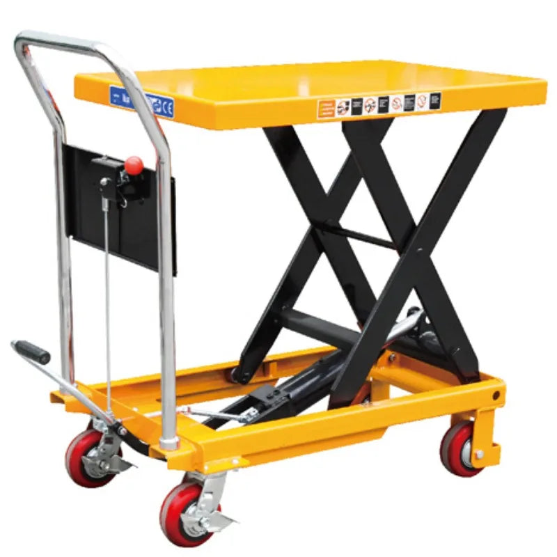 Manual hydraulic mobile lifting platform car scissors elevator mold logistics platform forklift
