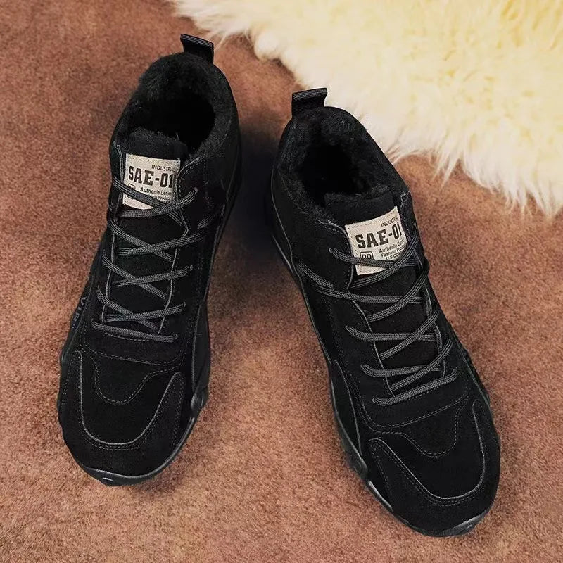 2022 New In Casual Shoes Men Sneakers  Male High Top Sneakers Winter Warm Designer Fashion Loafers Lace Up Shoes Men Ankle Boots