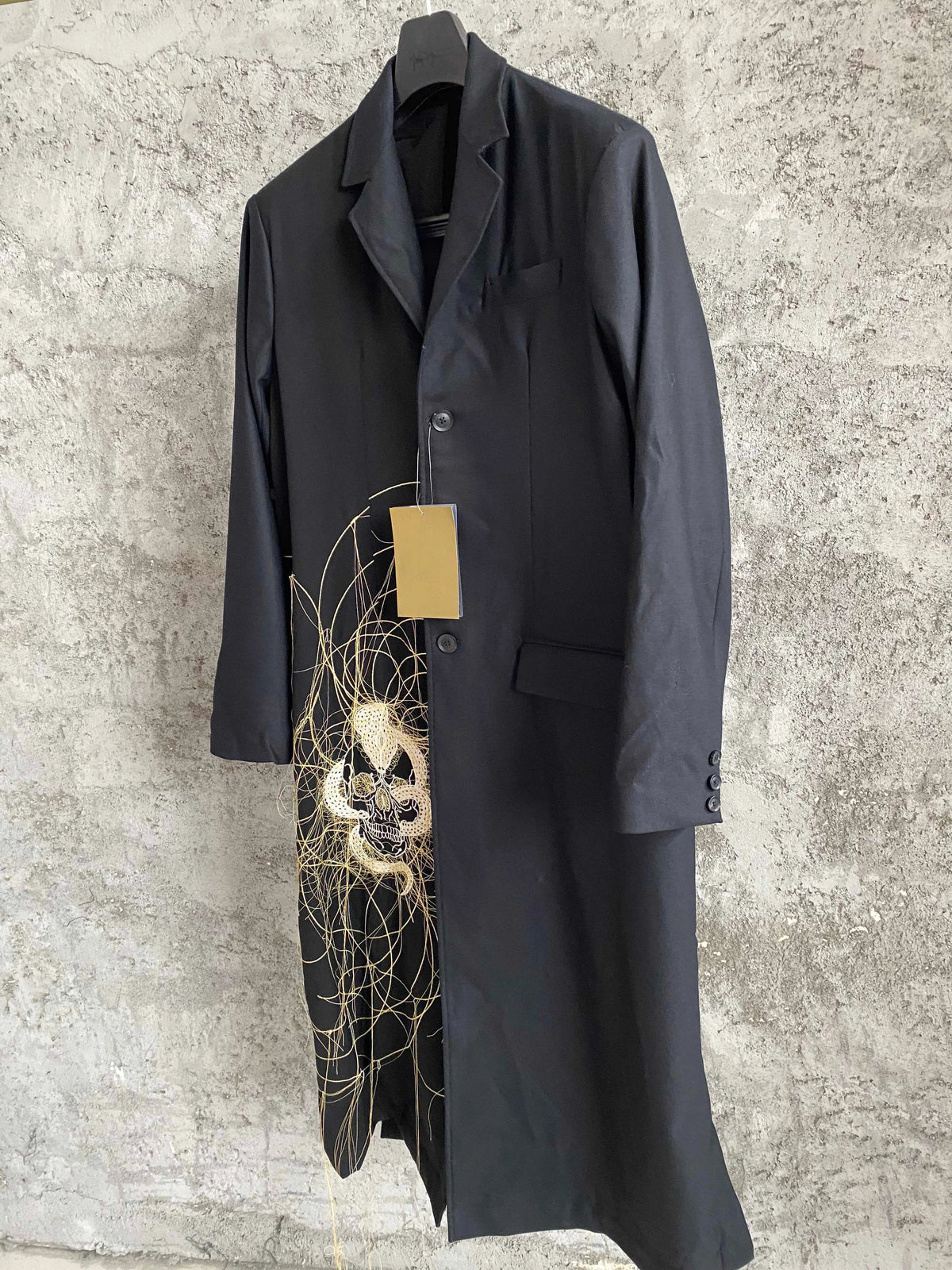 TOP-YAMAMOTO Bat and Sheep Head Five Blessings and Good Fortune Japanese Designer Collaboration Coat