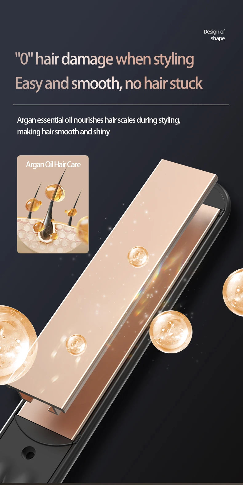 10 Seconds Fast Heating Hair Straightener Curler 2 in 1 For Xiaomi Professional Hairdressing Tools Hot Comb Hair Iron Brush