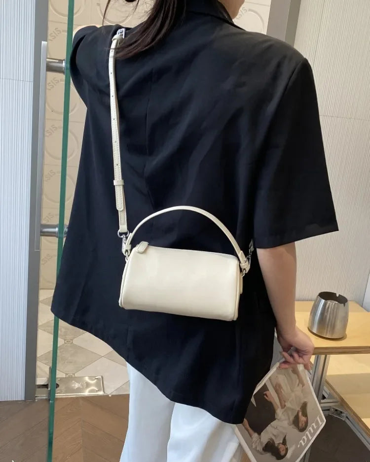 Ladies' Genuine Leather Small Shoulder Bag for Women Crossbody Fashionable Simple and Practical Soft Leather Darling Phone Bag