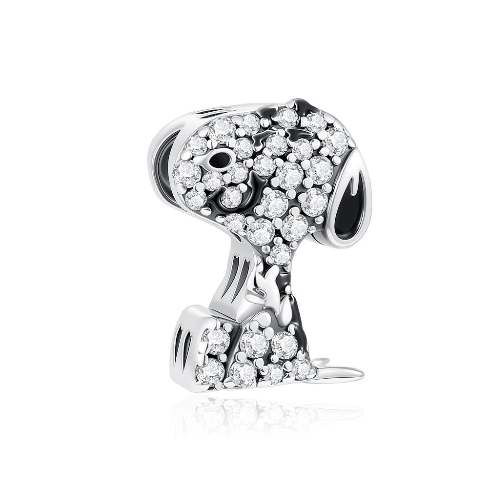 Cartoon 925Silver Balloon Dog, Red House, Watermelon Dog Male and Female Pendant,Fit Bracelet DIY Jewelry for Girls and Children
