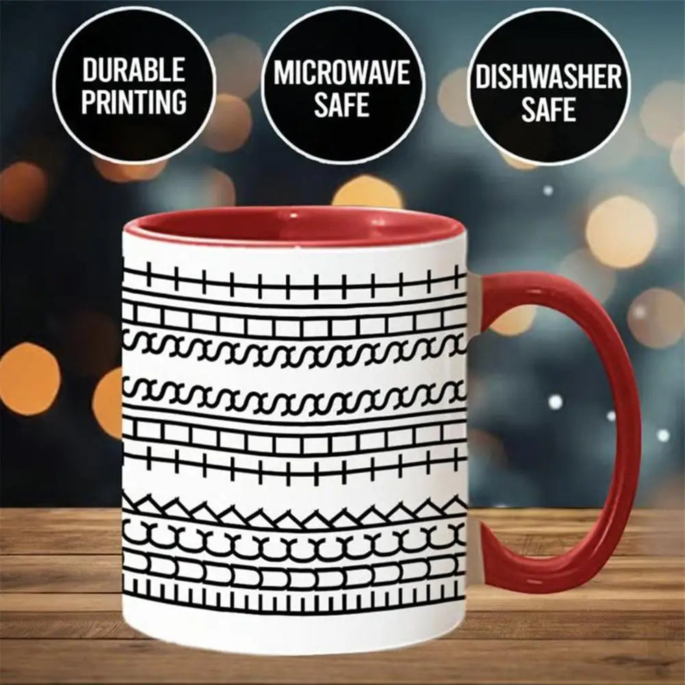 11.83 oz Coffee Mug with Handle Tea Cup Novelty Microwave-Safe Coffee Cup Ceramic Drinking Cup Desktop Ornament for Kitchen Home