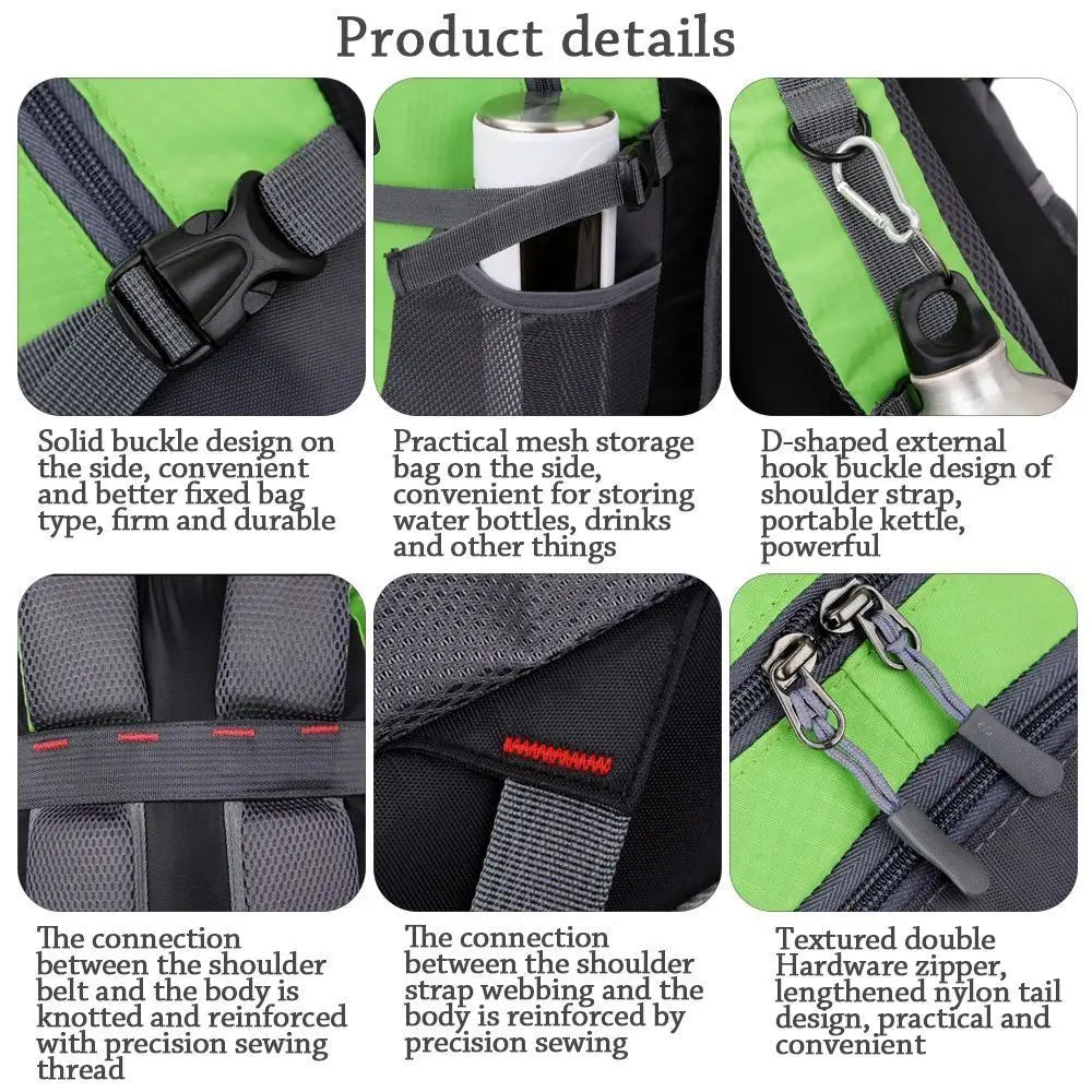 Durable Waterproof Sports Outdoor Bags Travel Bag Travel Rucksack Camping Backpack 40L Large Capacity