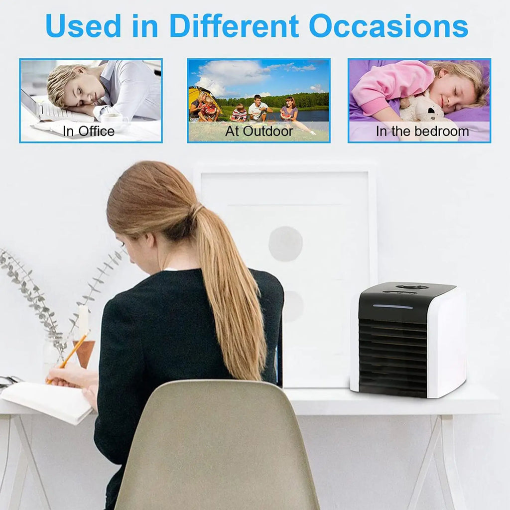 A70Z Fafa】Portable Air Conditioner,Mini Personal Evaporative Air Cooler Desk Fan