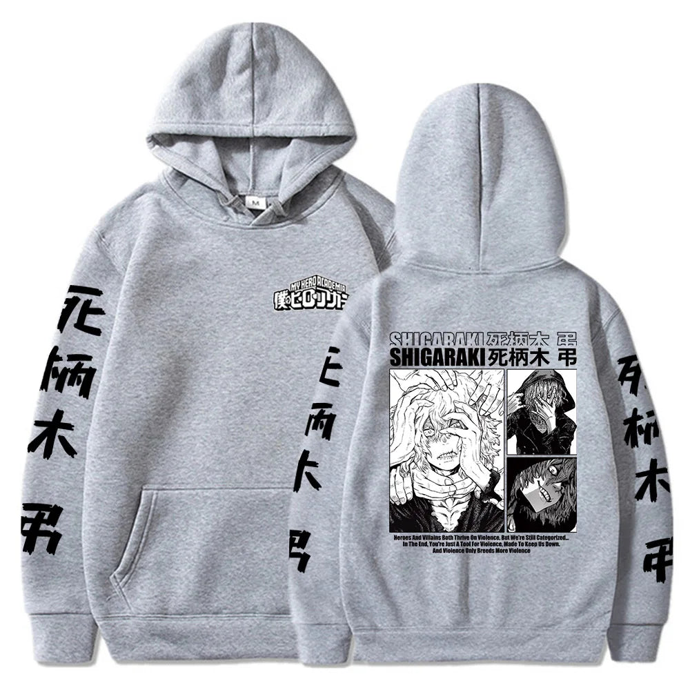Anime My Hero Academia MHA Hoodie Shigaraki Tomura Manga Sweatshirt Boku No Hero Academia Gift Clothing Sudadera Felpa Moletom
