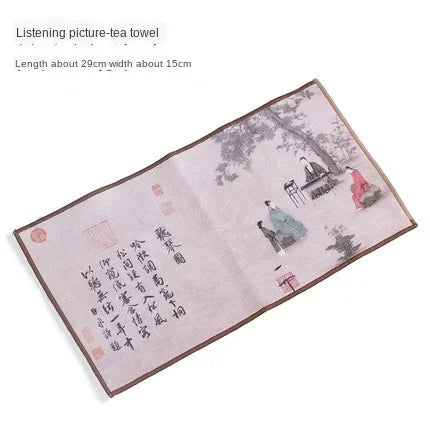 Suede Tea Towel Household Zen Tea Table Tea Cloth High-Grade Absorbent Clay Tea Mat Kung Fu Tea Tea Napkin Tea accessories
