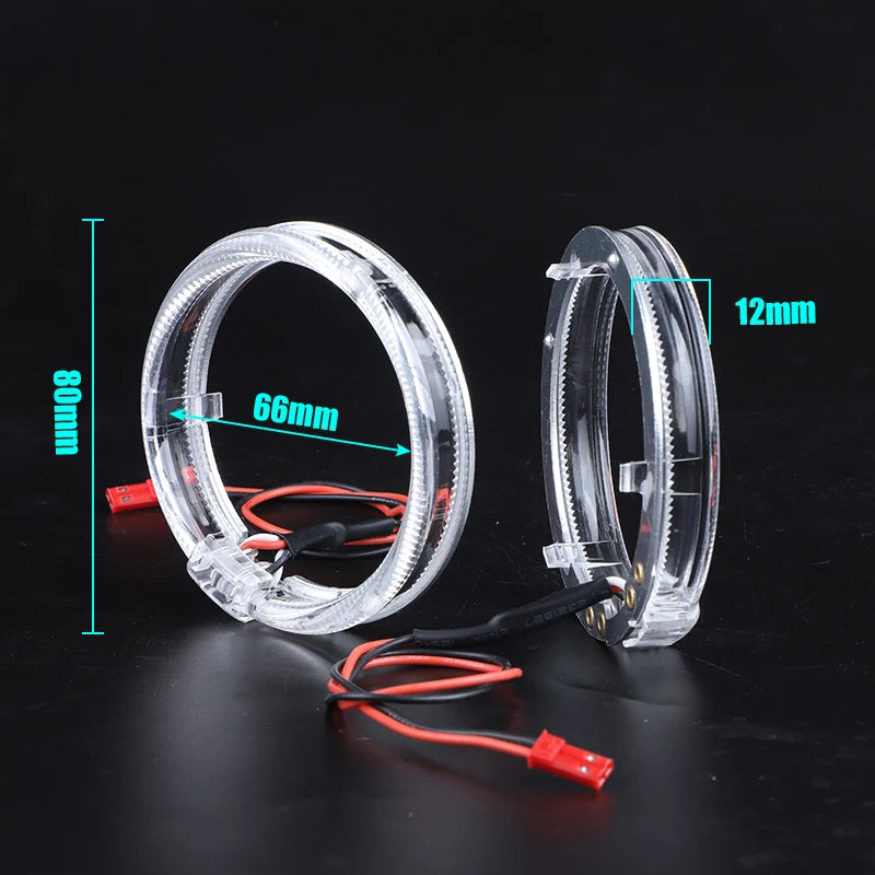 2.5 inch 80mm LED Angel Eyes Projector Shrouds WST Bi-xenon Bi-led Headlight Lenses Cover Mask Car Light Retrofit Accessories