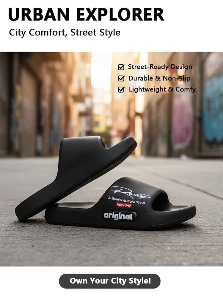 EVA Men's Home Slippers Summer Soft Lightweight Innovative Design Shoes for Indoor Outdoor Leisure Activities