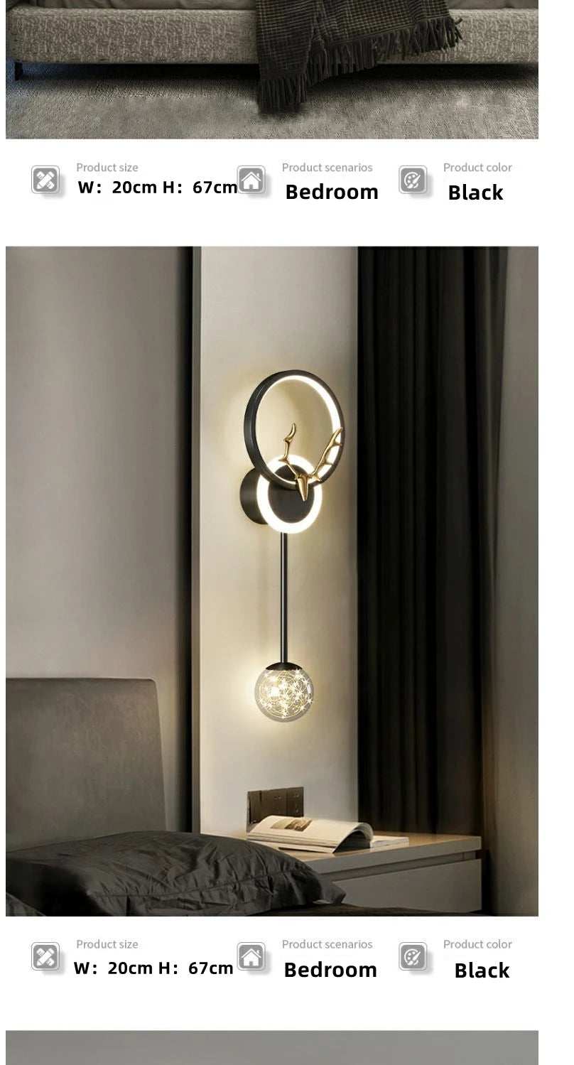 Wall Light Modern Living Room Decor Bedroom Led Lights Lamps Tokio Hotel Lamp Bedside Table Home Decoration Lighting for Dining