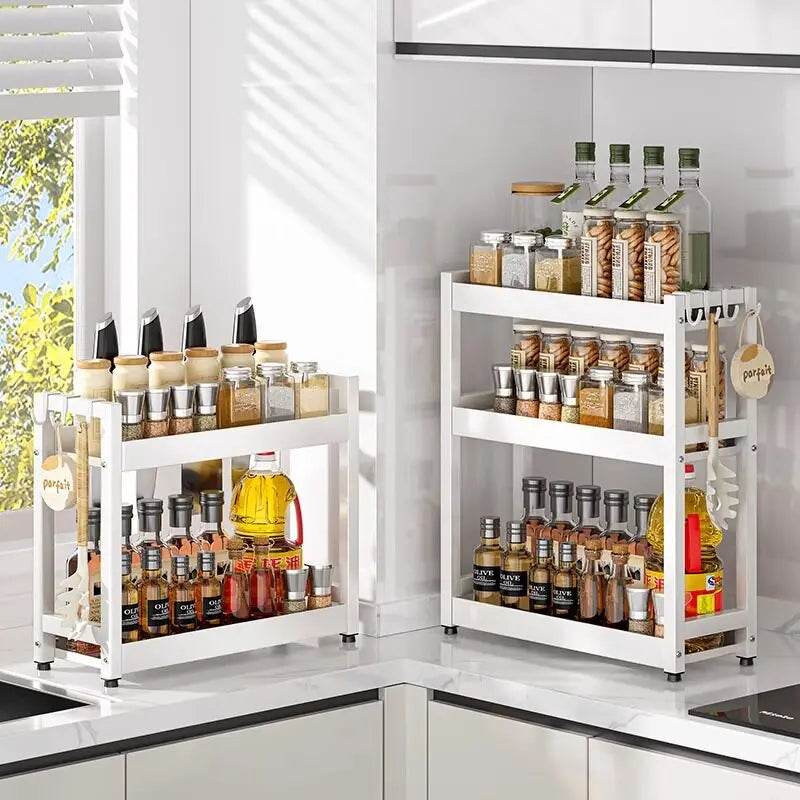 Kitchen Shelf Wall Mounted Wood Storage Rack for Utensils Pots And Spices - Modern Minimalist Home Decor