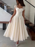 Women Fashion Backless High Waisted Ball Dress Elegant Christmas Party Long Dresses 2025 Sexy Square Neck Sleeveless Mesh Dress
