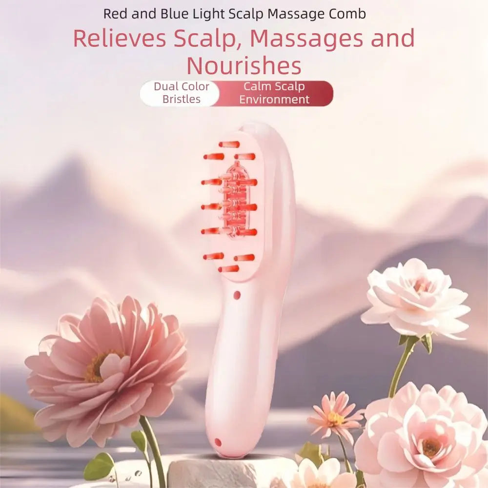 High Frequency Vibration Hair Growth Massage Comb Hair Oil Dispenser Electric Design Red Light Comb 3 Modes Oil Applicator