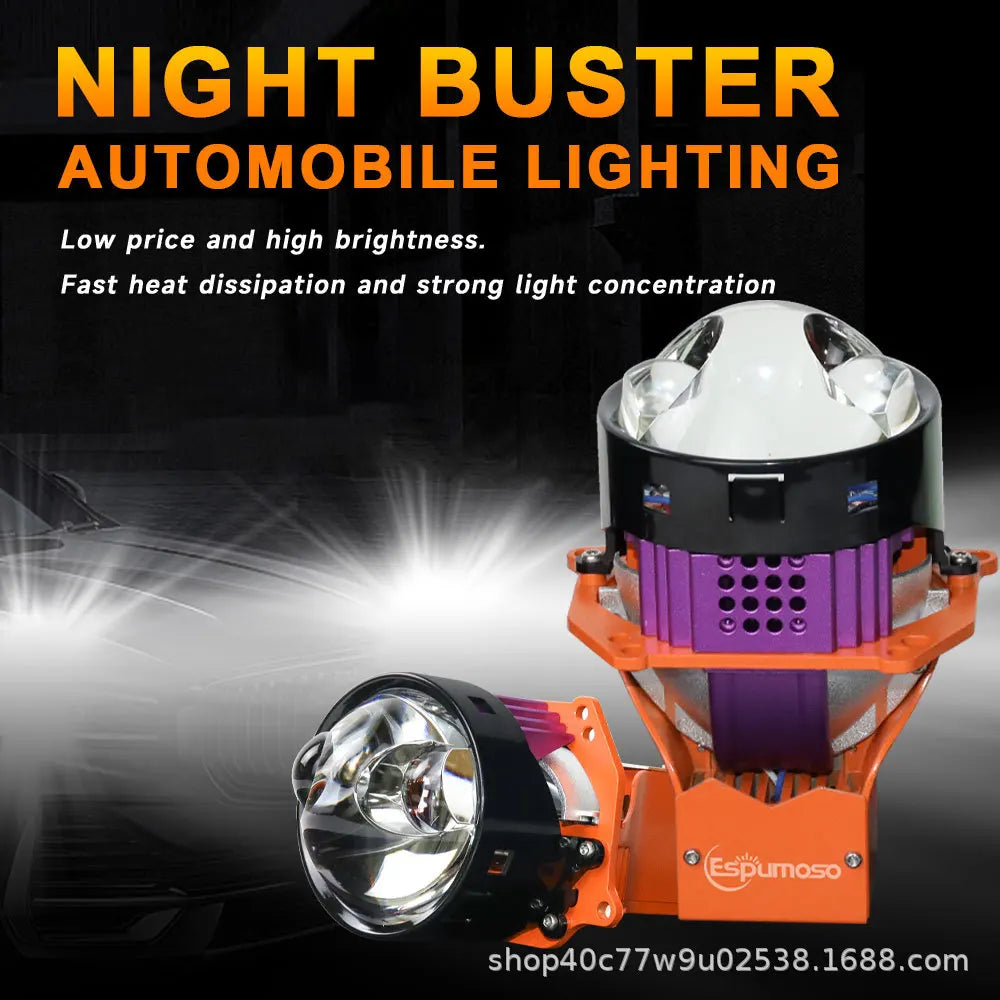 170W Car LED Lights Laser Projector Headlights Hi Lo Beam Direct Lighting Retrofit No Damage Installation Car Accessories