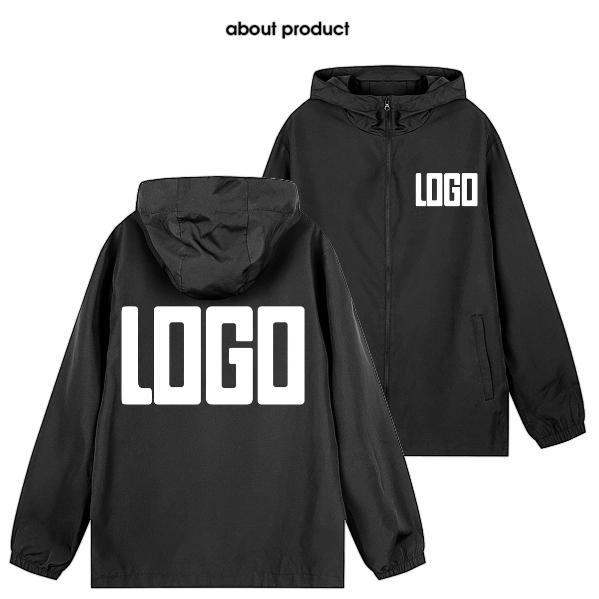Men's custom brand logo autumn jacket, warm and waterproof windbreaker, plus size casual 7Xl, green, black and red outdoor jacke