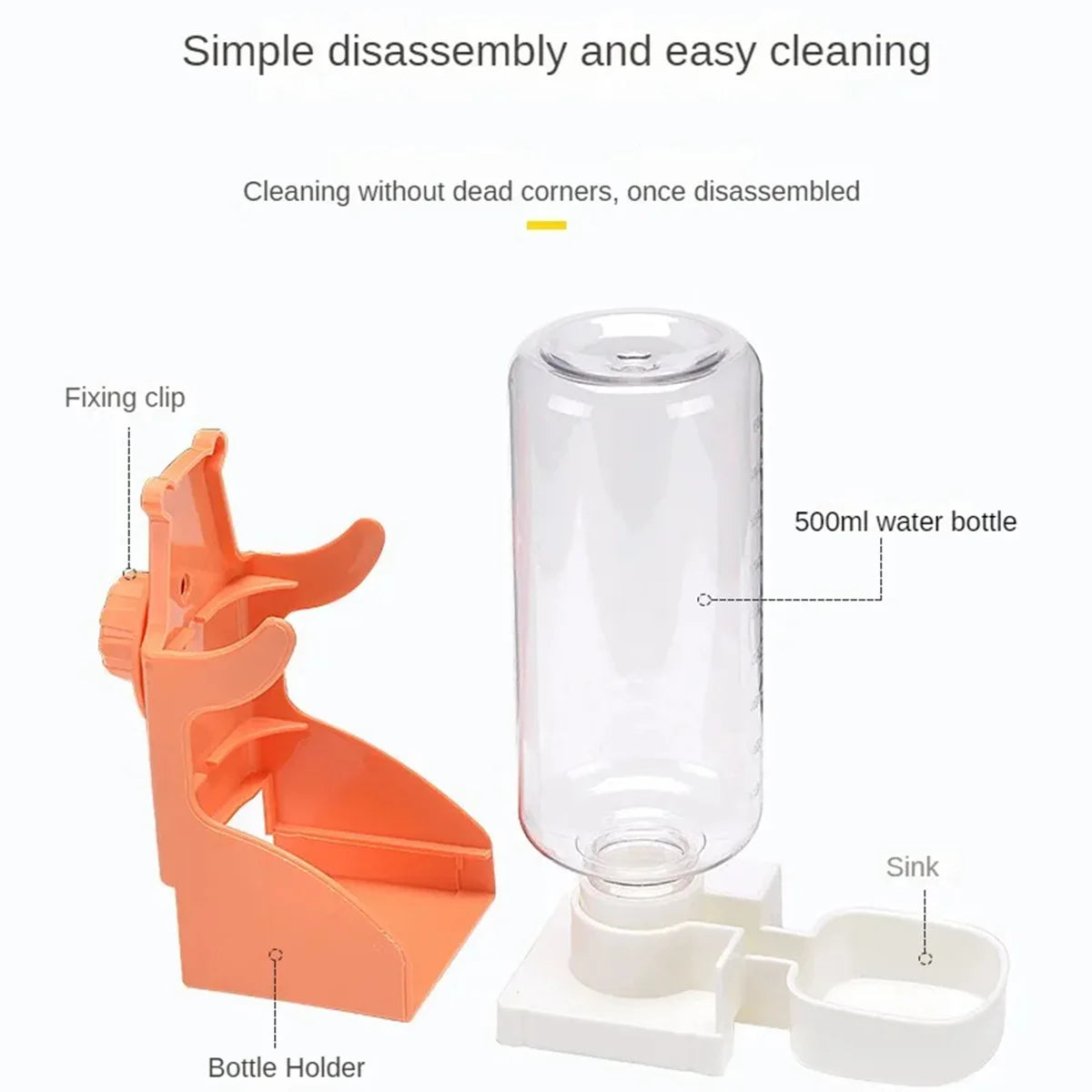 Hanging Pet Drinker Automatic Water Dispenser For Small Animal Pet Adjustment Pet Water Bottle For Parrots Birds Rabbits Cat Dog