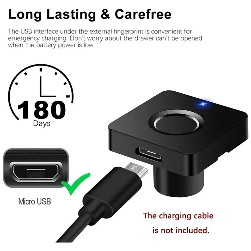 Bluetooth APP Drawer Cabinet Lock Fingerprint Digital File Letter Keyless Biometric Furniture Electronic Smart Wooden Lock