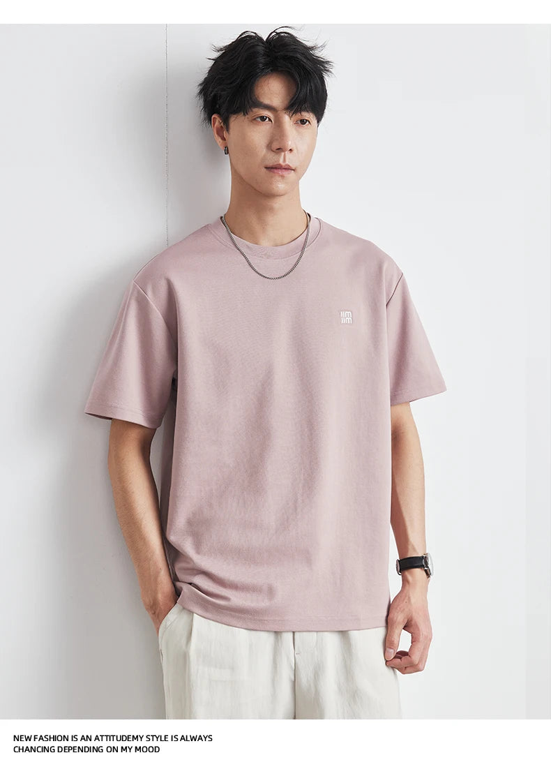 2025 Summer New Men Loose Short-sleeved Casual Breathable Quick-drying Ice Silk T-shirt Solid Color Half-sleeved Top M-3XL