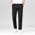 High Quality 97% Cotton Men's Straight Pants Business Solid Color Khaki Light gray Casual Formal Suit Trousers Plus Size 40 42