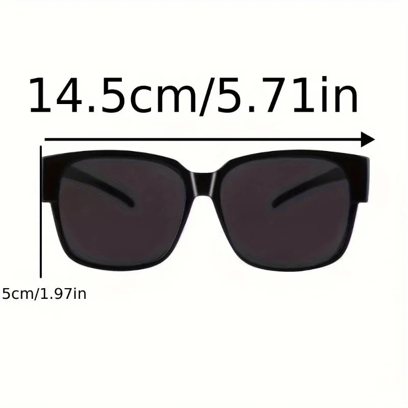 Trendy Sun Glasses for Driving Riding That Can Be Worn Over Other Glasses Wrap Around Fit Over Glasses Sunglasses Square Shades