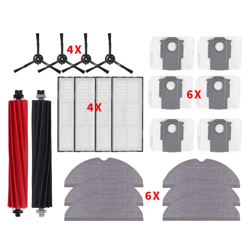 Compatible For Roborock S8 S8 Pro Ultra S8+ Robot Vacuum Cleaner Main Brush Side Brush HEPA Filter Mop Cloths Dust Bags Parts