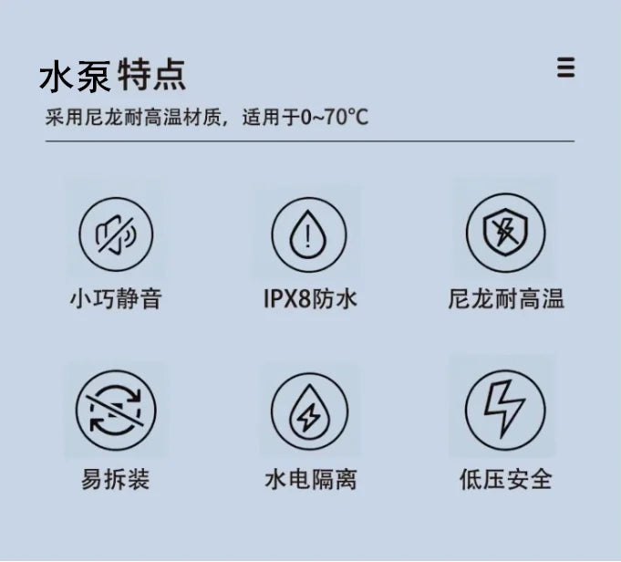 12V Solar Brushless Circulation Pump 18V Submersible Pump Fountain Dual Use Small Household Fish Tank 24V Low Voltage