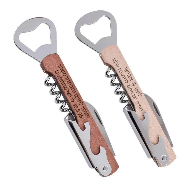 Personalized Wine Opener Corkscrew Groomsman Gifts Multifunction Bottle Opener Father's Day Gifts Wedding Gift